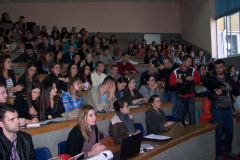 Ministri i Mirëqënies Sociale dhe Rinisë Blendi Klosi takim në Universitetin e Elbasanit, Uniel