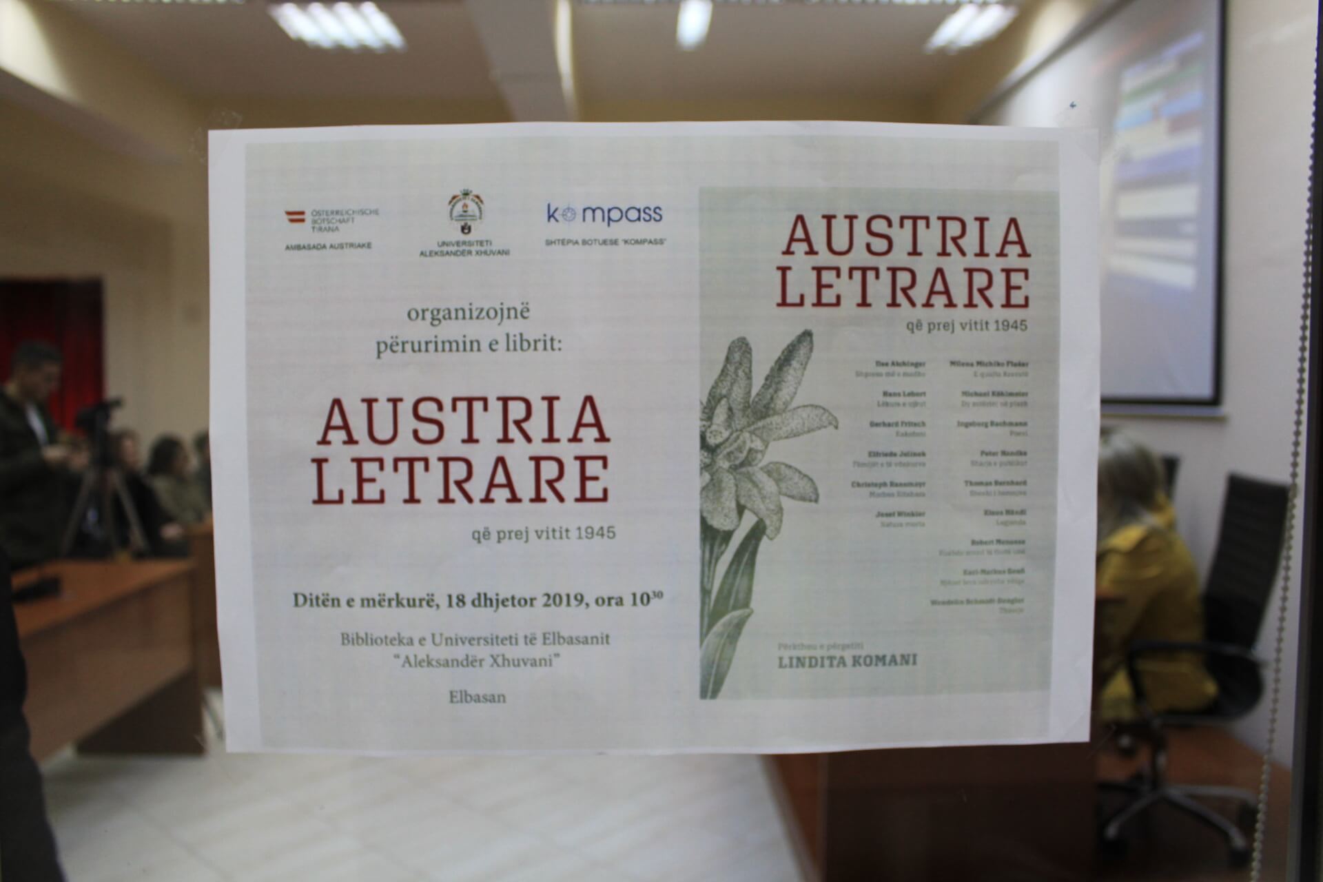 Promovohet libri “Austria Letrare”, në Universitetin e Elbasanit, Uniel