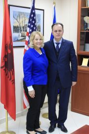 Takimi i delegacionit të Universitetit SUNY Fredonia New York në Universitetin 'Aleksandër Xhuvani' në Elbasan, Uniel