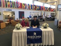 Universiteti i Elbasanit nënshkruan marrëveshje bashkëpunimi me Universitetin Shtetëror të New York-ut Fredonia, Uniel