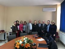 Takimi i delegacionit të Universitetit SUNY Fredonia New York në Universitetin 'Aleksandër Xhuvani' në Elbasan, Uniel
