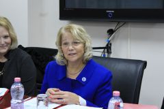 Takimi i delegacionit të Universitetit SUNY Fredonia New York në Universitetin 'Aleksandër Xhuvani' në Elbasan, Uniel