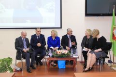 Takimi i delegacionit të Universitetit SUNY Fredonia New York në Universitetin 'Aleksandër Xhuvani' në Elbasan, Uniel