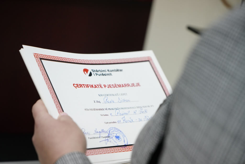 Finalizimi i programit të praktikave të punësimit në UE, Uniel